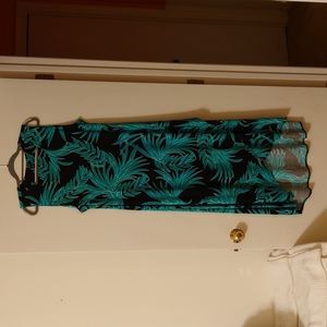 Alfani Sleeveless High/Low Dress Black/Green. Women's XL NWOT